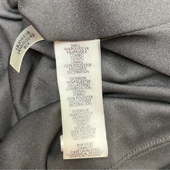 Karl Lagerfeld Black Sheath Dress with Leather Embroidery Size 4 - Picture 10 of 11